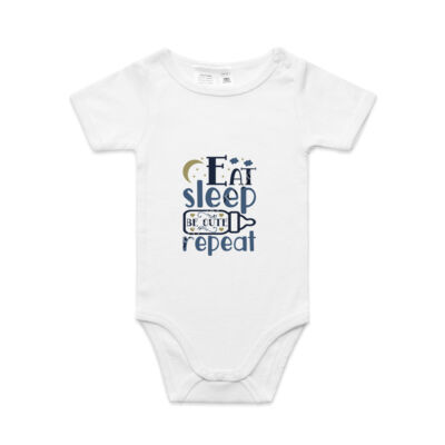 Eat Sleep and repeat Baby Mini Me Onesie Romper Thumbnail